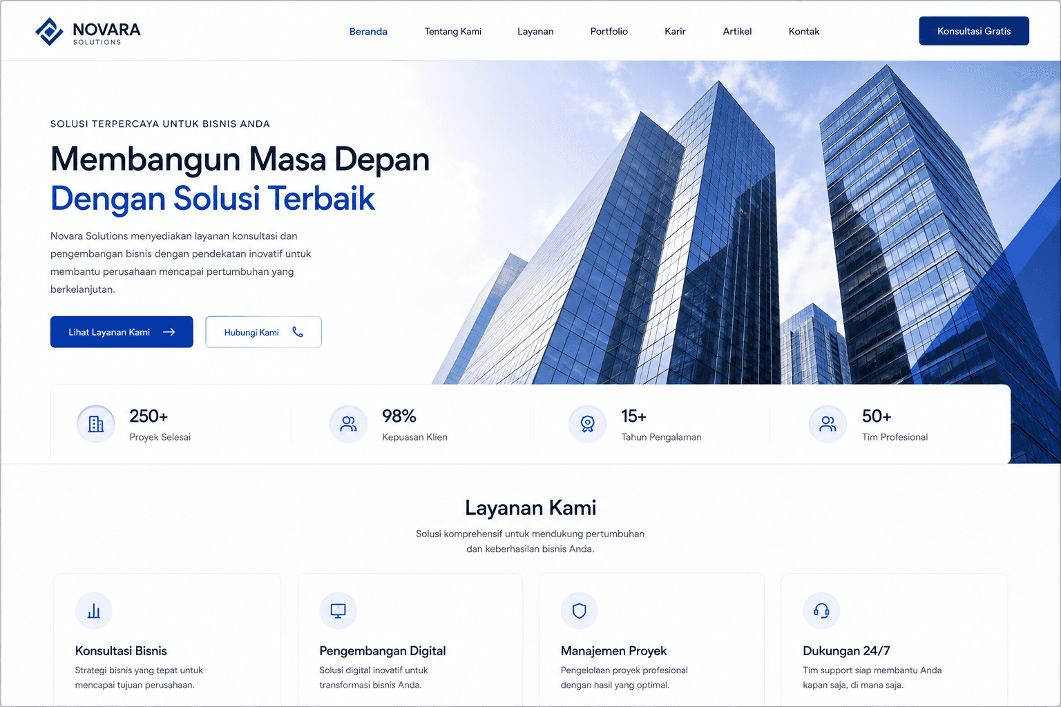 Preferensi desain website Elegant Corporate